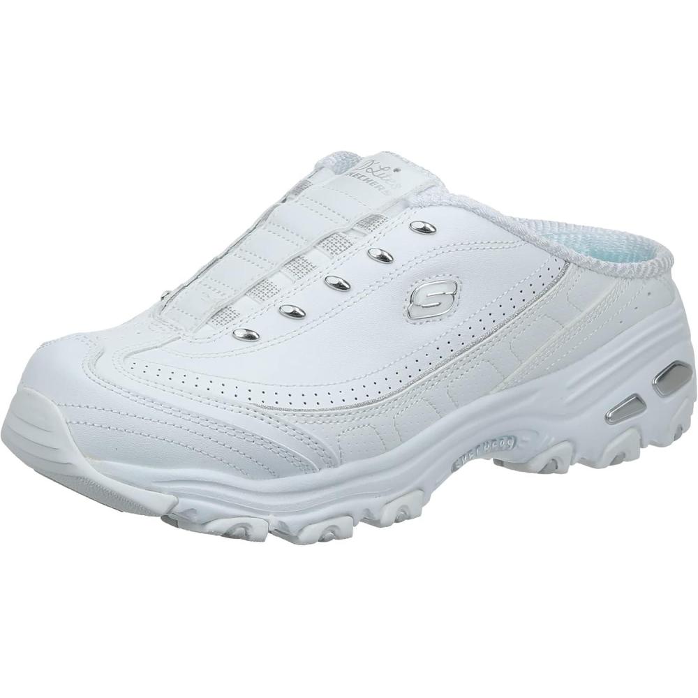 imageSkechers Sport Womens DLites SlipOn Mule SneakerWhite