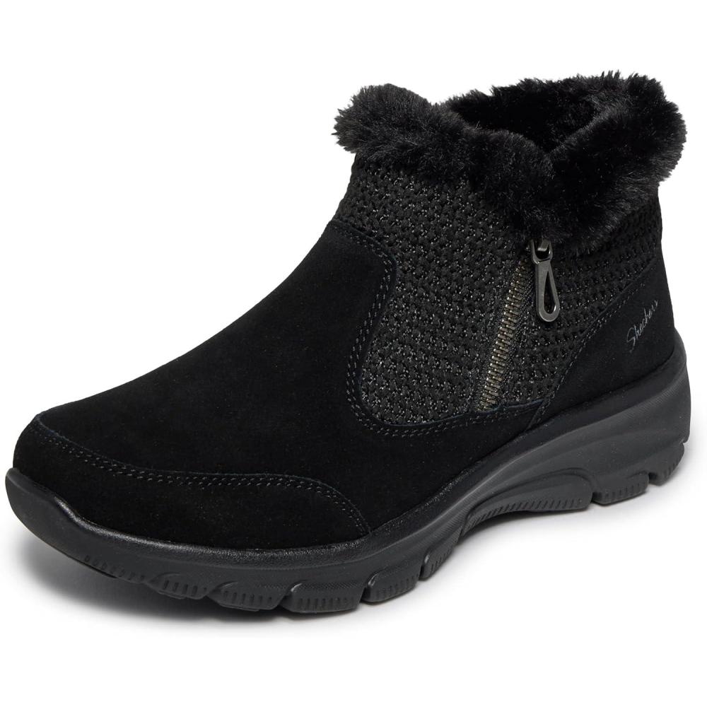 imageSkechers Womens Easy GoingGentle Fall Ankle BootBlackBlack