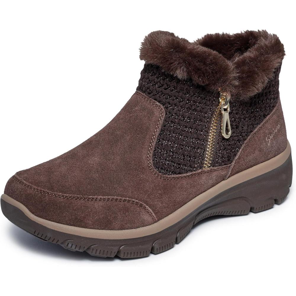 imageSkechers Womens Easy GoingGentle Fall Ankle BootChocolate