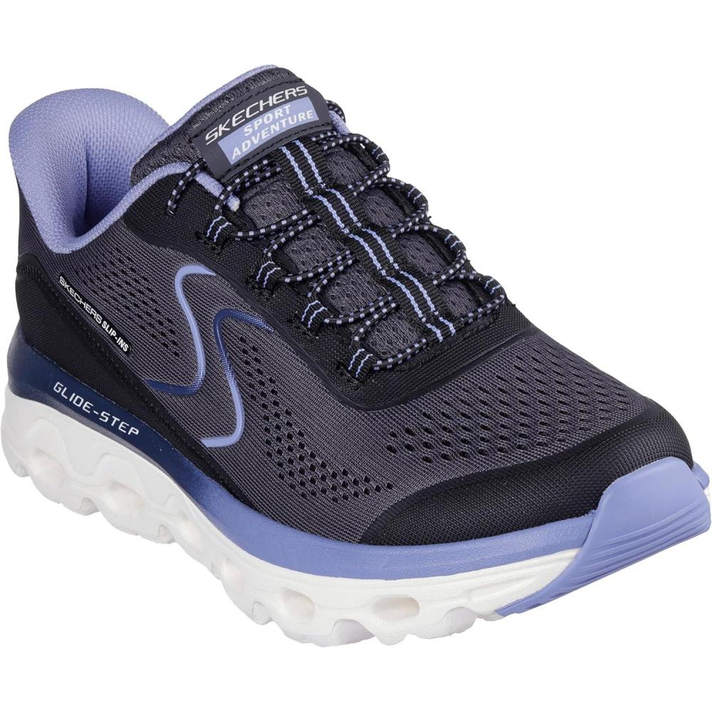 imageSkechers Womens Glide Step Sole Hands Free SlipinsBkblblackBlue