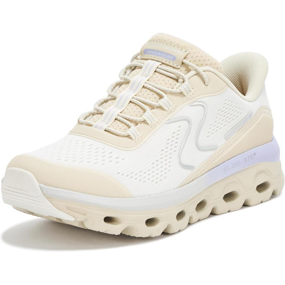 imageSkechers Womens Glide Step Sole Hands Free SlipinsNtprnaturalPurple