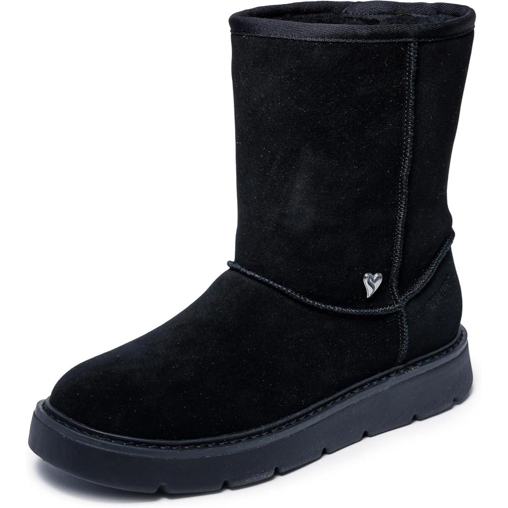 imageSkechers Womens Keepsakes Cozy Mid Hands Free Slipins Calf BootBlackBlack