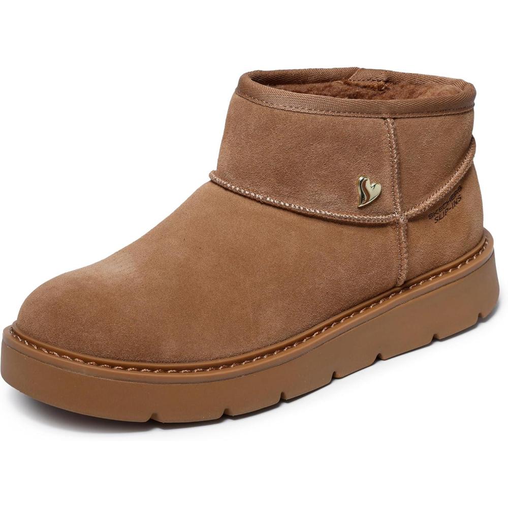 imageSkechers Womens Keepsakes Cozy Mini Hands Free Slipins Snow BootChestnut