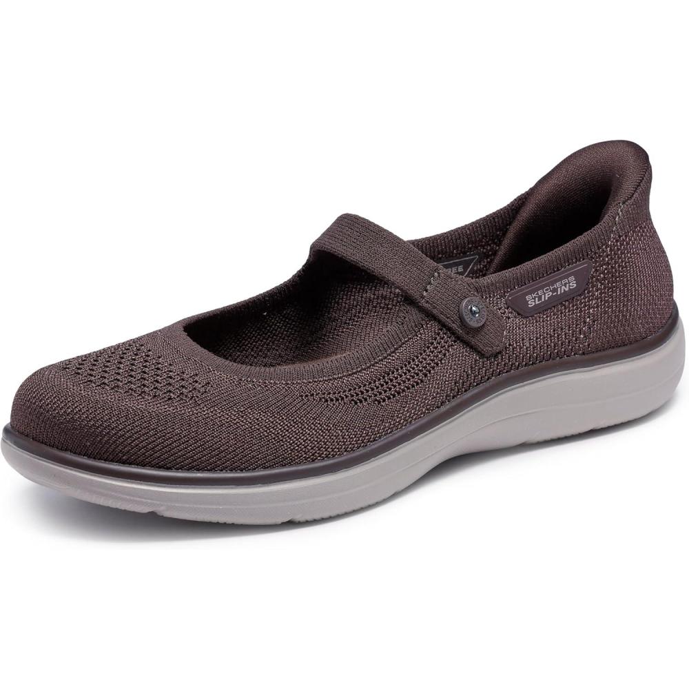 imageSkechers Womens Mary Jane FlatChocolate