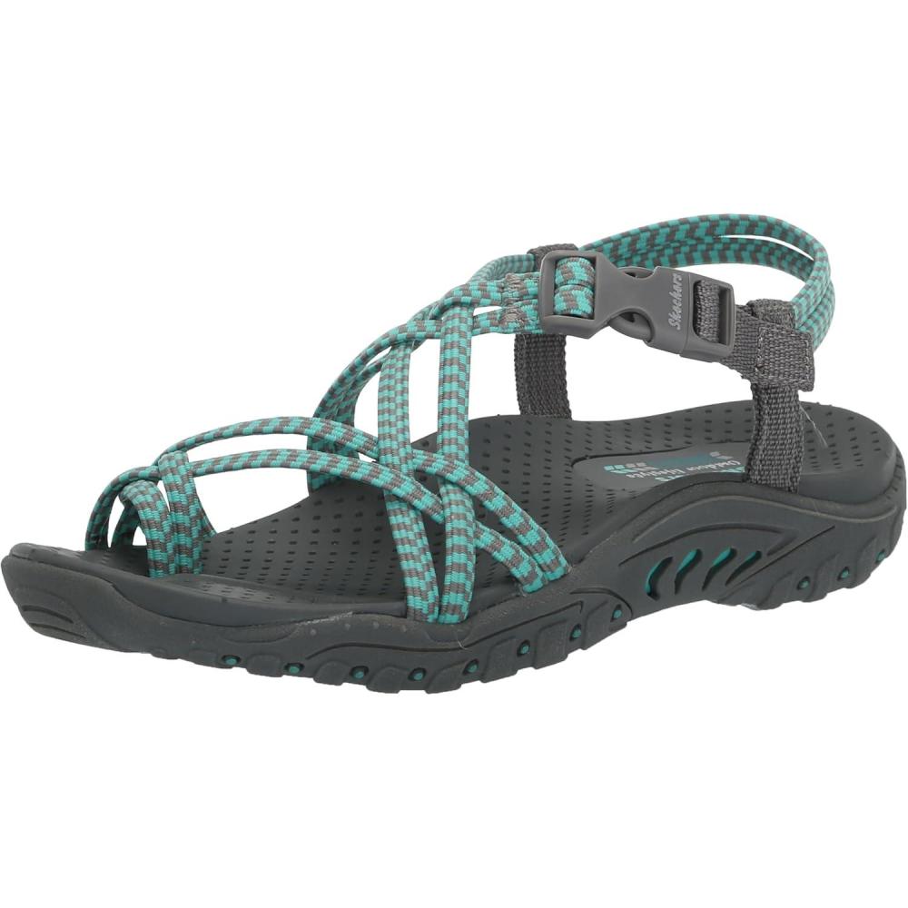 imageSkechers Womens ReggaePerfect Duo Sport SandalGrayAqua