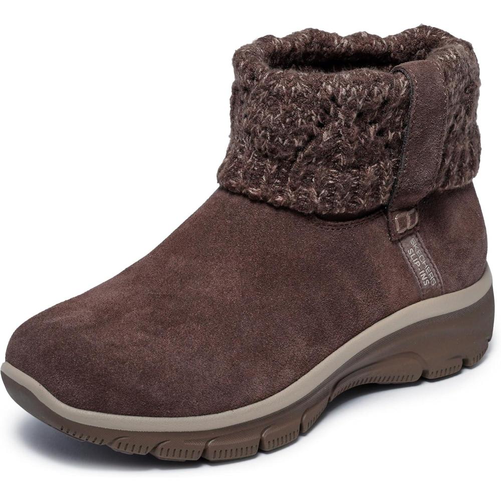 imageSkechers womens Easy Going  Cozy Weather 2 Suede Hands Free SlipinsChocolate