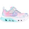 Skechers Unisex-Child Flutter Heart Lights Sneaker(Lavender/Multi)