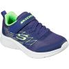 Skechers Unisex-Child Microspec-Texlor Sneaker(Navy/Lime)