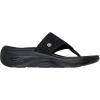 Skechers Women’s 3pt Wedge Flip-Flop(Black/Black)