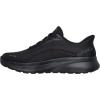 Skechers Women’s Go Walk Arch Fit N-Joy Emory Hands Free Slip-ins Sneaker(Black Textile Black Trim)