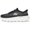 Skechers Women’s Go Walk Max Cushioning Hyper Burst Nikita Hands Free Slip-ins Sneaker(Black/White)