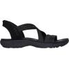 Skechers Women’s Reggae Slim-Summer Sparkle Sandal(Black/Black)