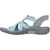 Skechers Women’s Reggae-Morning Light Slide Sandal(Gray/Aqua)