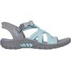 Skechers Women’s Reggae-Morning Light Slide Sandal(Gray/Aqua)
