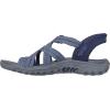 Skechers Women’s Reggae-Morning Light Slide Sandal(Navy/Blue)