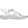 Skechers Women’s Reggae-Morning Light Slide Sandal(White/Gray)