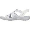 Skechers Women’s Reggae-Morning Light Slide Sandal(White/Gray)
