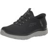Skechers Men’s Summits High Range Slip-in Sneakers(Black/Charcoal)
