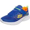 Skechers Unisex-Child Microspec-Texlor Sneaker(Blue/Orange)