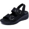 Skechers Women’s Easy Going-Certified Charm Sandal(Black/Black)