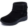 Skechers Women’s Easy Going-Cozy Lovin Hands Free Slip-ins Ankle Boot(Black/Black)