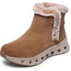 Skechers Women’s Glide-Step Pro-Cozy Wish Hands Free Slip-ins Ankle Boot(Chestnut)