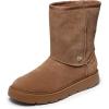 Skechers Women’s Keepsakes Cozy Mid Hands Free Slip-ins Calf Boot(Chestnut)