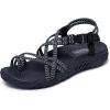 Skechers Women’s Reggae-Perfect Duo Sport Sandal(Black/Grey)