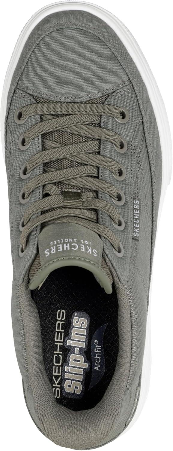 imageSkechers Mens Arch Fit ArcadeSee Ya There Hands Free Slipins SneakerOlive