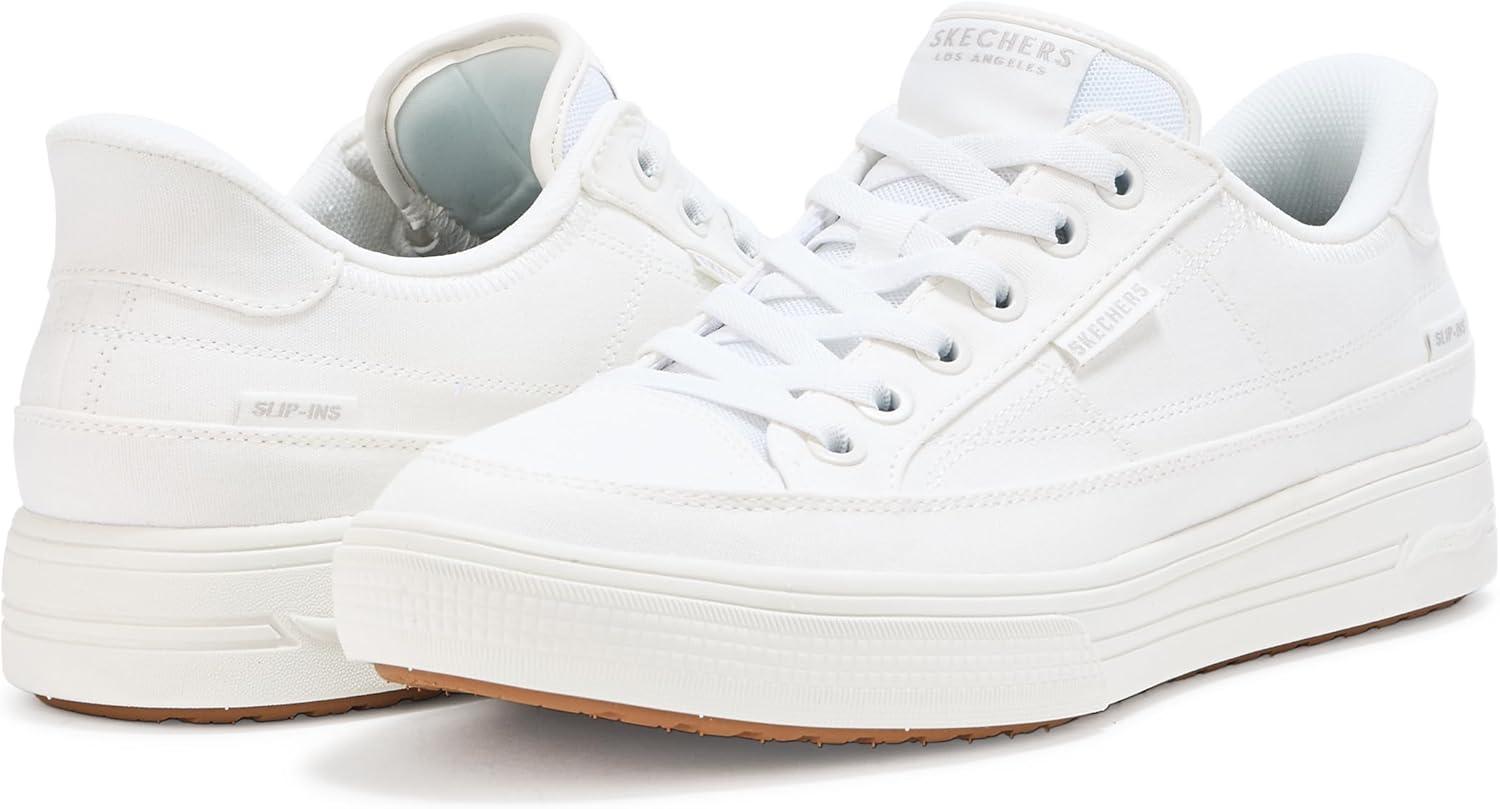 imageSkechers Mens Arch Fit ArcadeSee Ya There Hands Free Slipins SneakerWhite