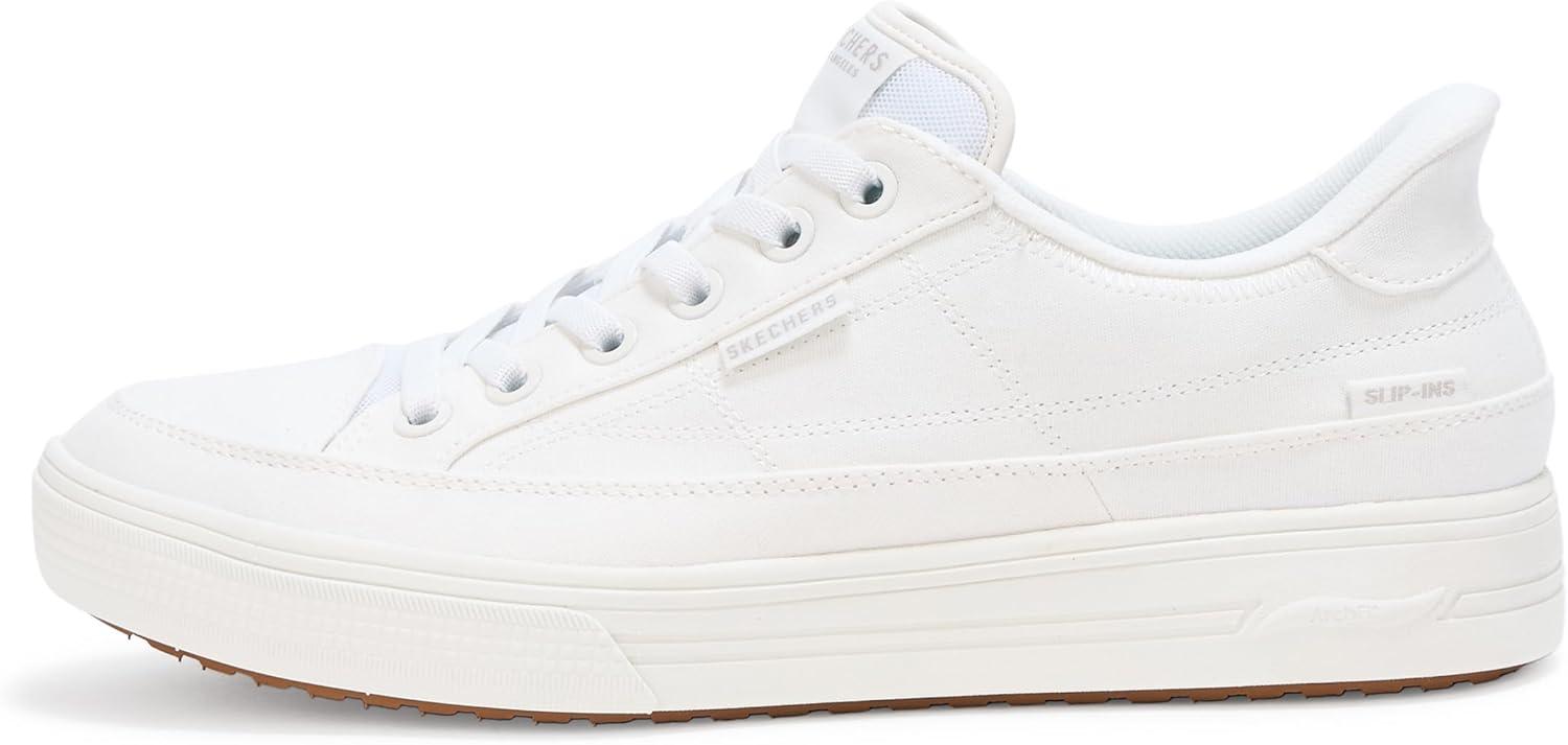 imageSkechers Mens Arch Fit ArcadeSee Ya There Hands Free Slipins SneakerWhite