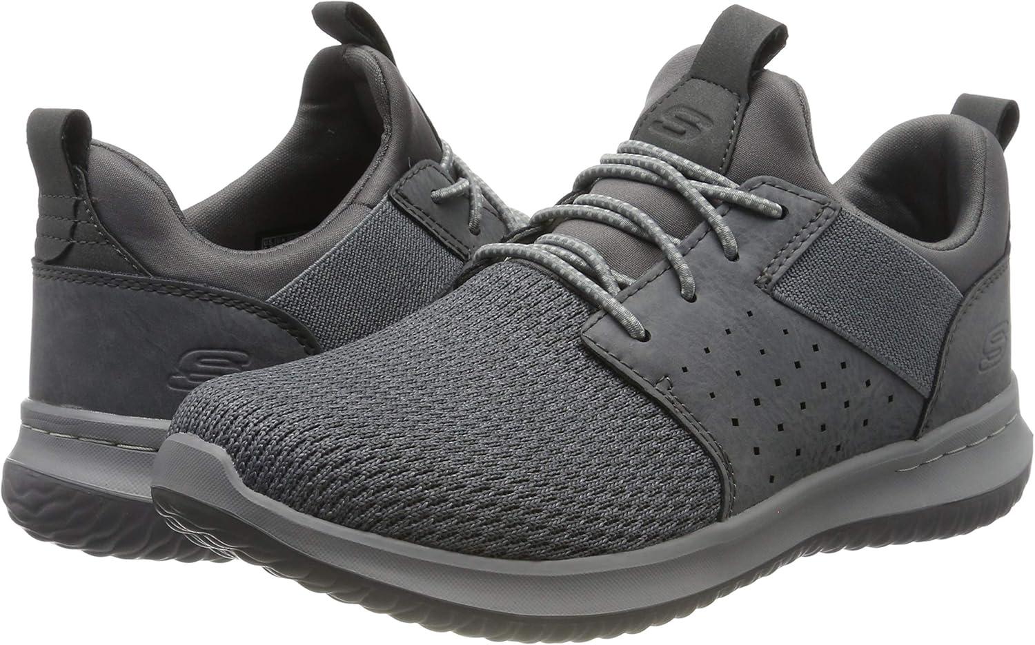 imageSkechers Mens Classic FitDelsonCamden SneakerGray Mesh W Synthetic