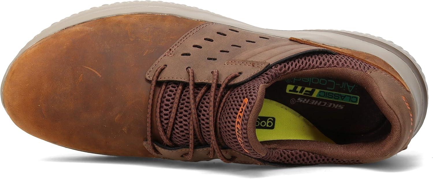 imageSkechers Mens Delson 30  Ezra Leather Bungee Lace Slip on SneakersCdb