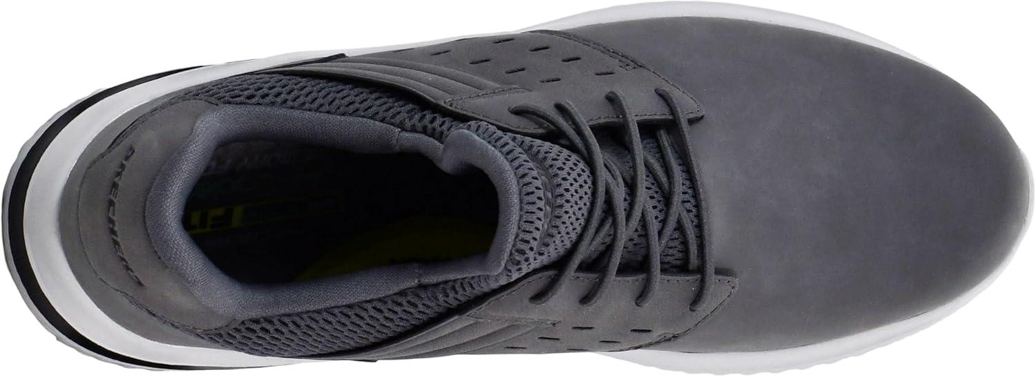 imageSkechers Mens Delson 30  Ezra Leather Bungee Lace Slip on SneakersGrey