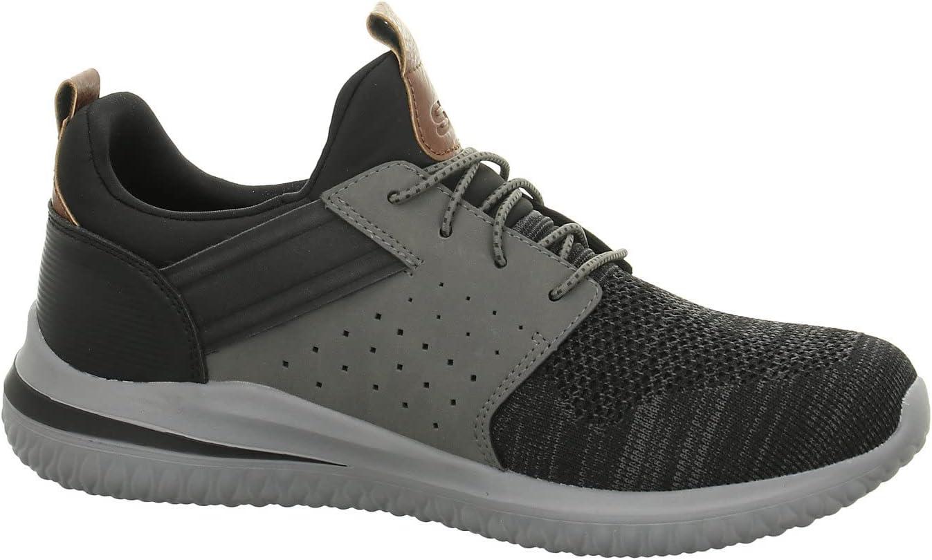 imageSkechers Mens Delson 30 Cicada SneakerBlackGrey