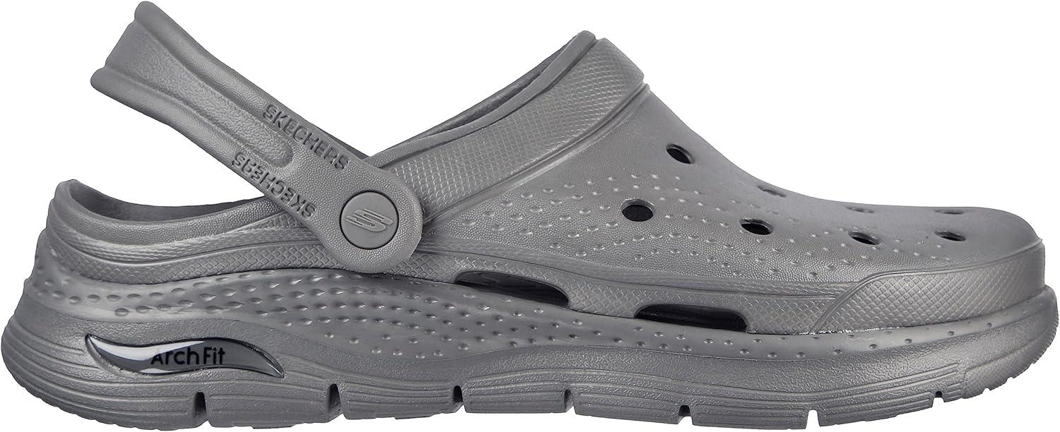 imageSkechers Mens Foamies Arch Fit  Valiant SlipOn ClogCharcoal