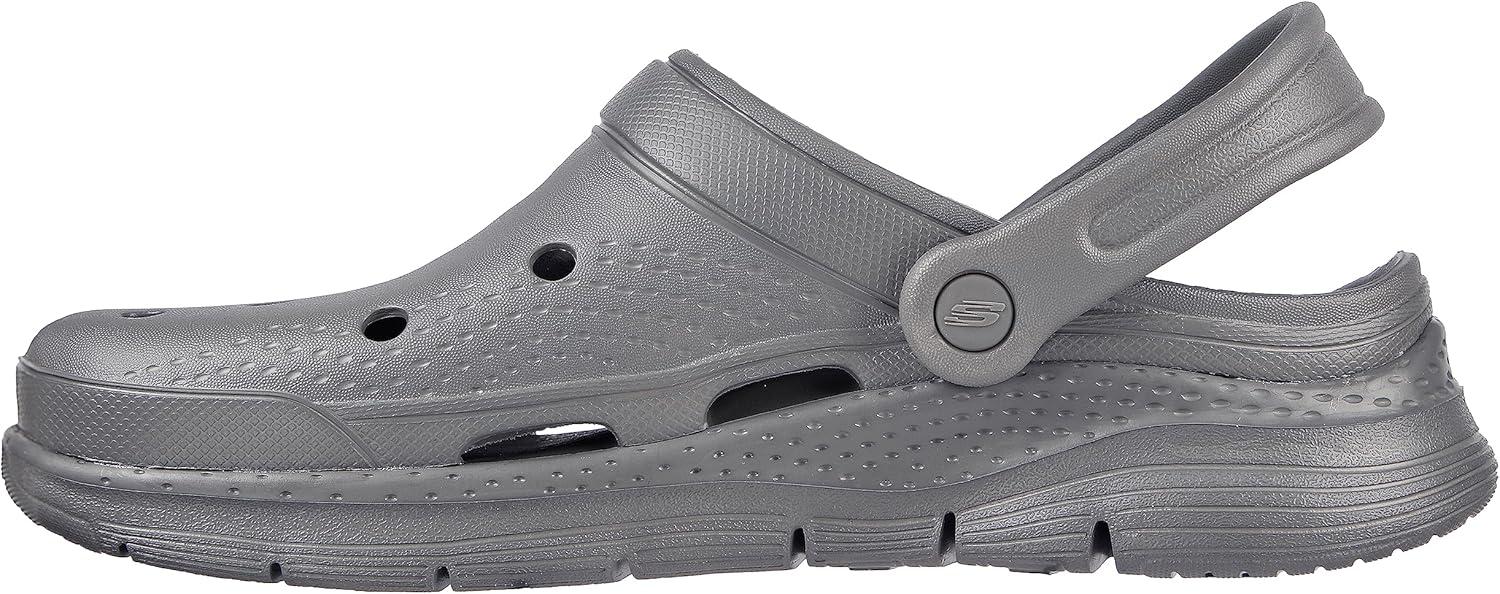 imageSkechers Mens Foamies Arch Fit  Valiant SlipOn ClogCharcoal