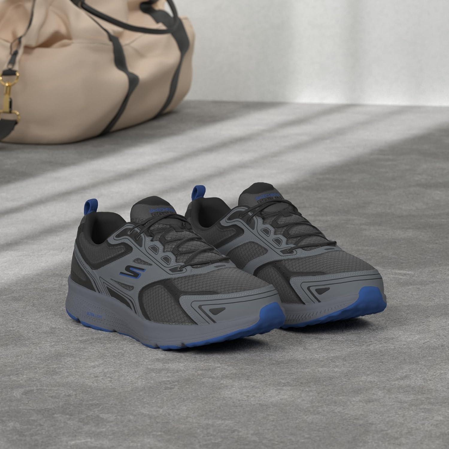 imageSkechers Mens GOrun ConsistentSneakerCharcoalBlue