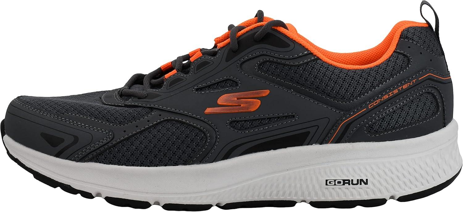 imageSkechers Mens GOrun ConsistentSneakerCharcoalOrange