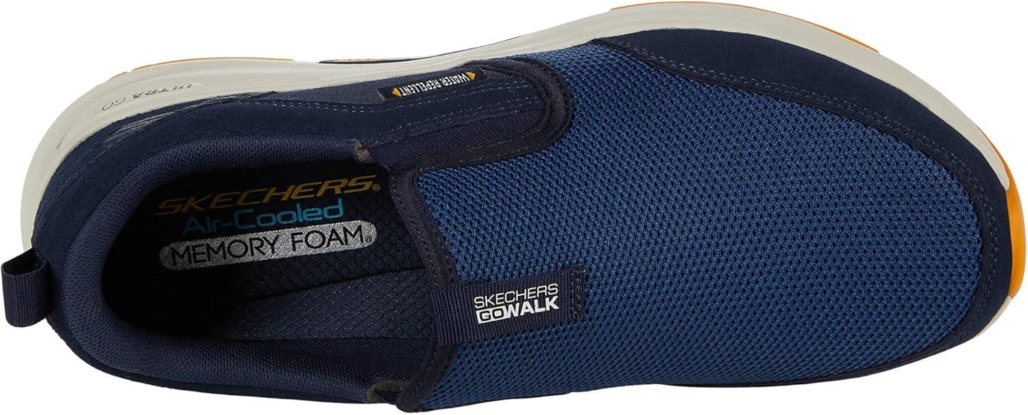 imageSkechers Mens Go Walk OutdoorAthletic Slipon Trail Hiking Shoes with Air Cooled Memory Foam SneakerNavyYellow
