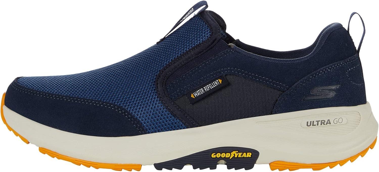 imageSkechers Mens Go Walk OutdoorAthletic Slipon Trail Hiking Shoes with Air Cooled Memory Foam SneakerNavyYellow