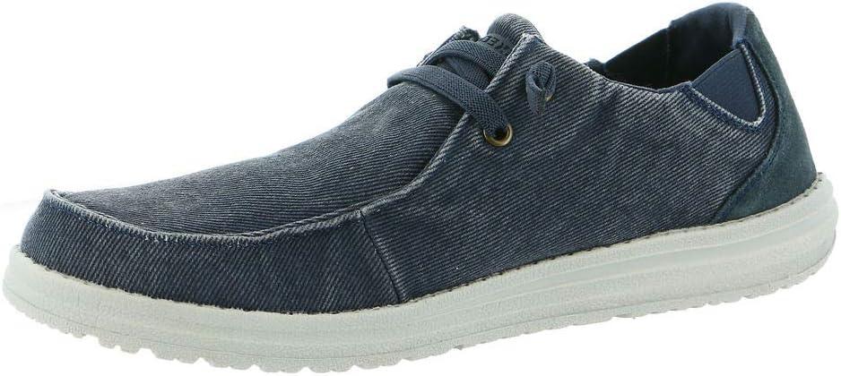 imageSkechers Mens MelsonRaymon Canvas Slip on MoccasinBlu