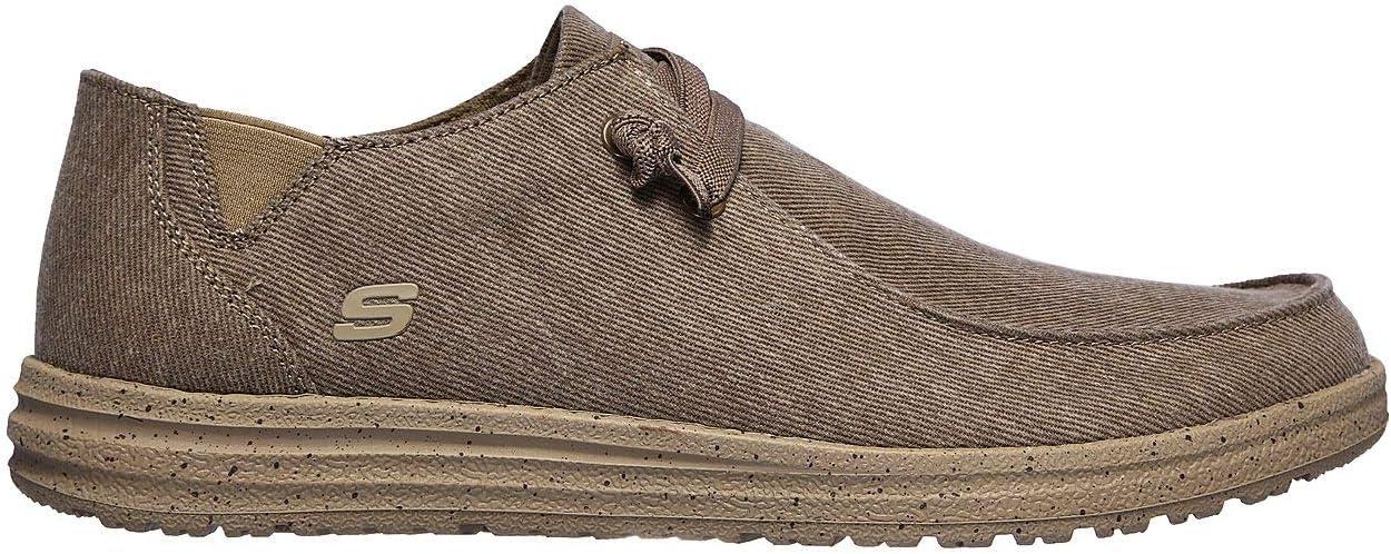 imageSkechers Mens MelsonRaymon Canvas Slip on MoccasinBrown
