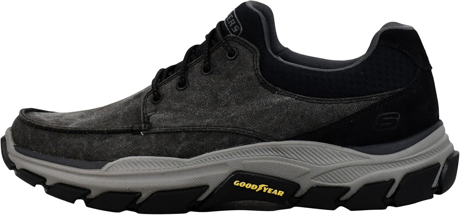 imageSkechers Mens RespectedLoleto Moc Toe Bungee Lace Slip OnBlackGrey