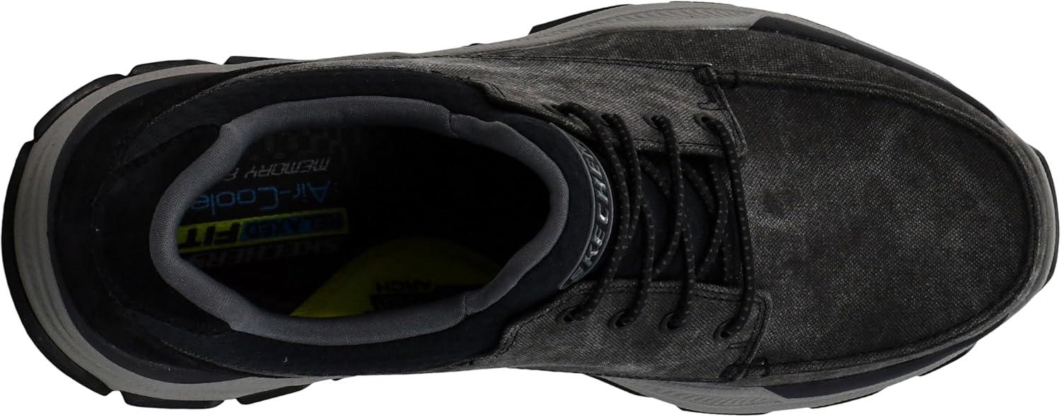 imageSkechers Mens RespectedLoleto Moc Toe Bungee Lace Slip OnBlackGrey