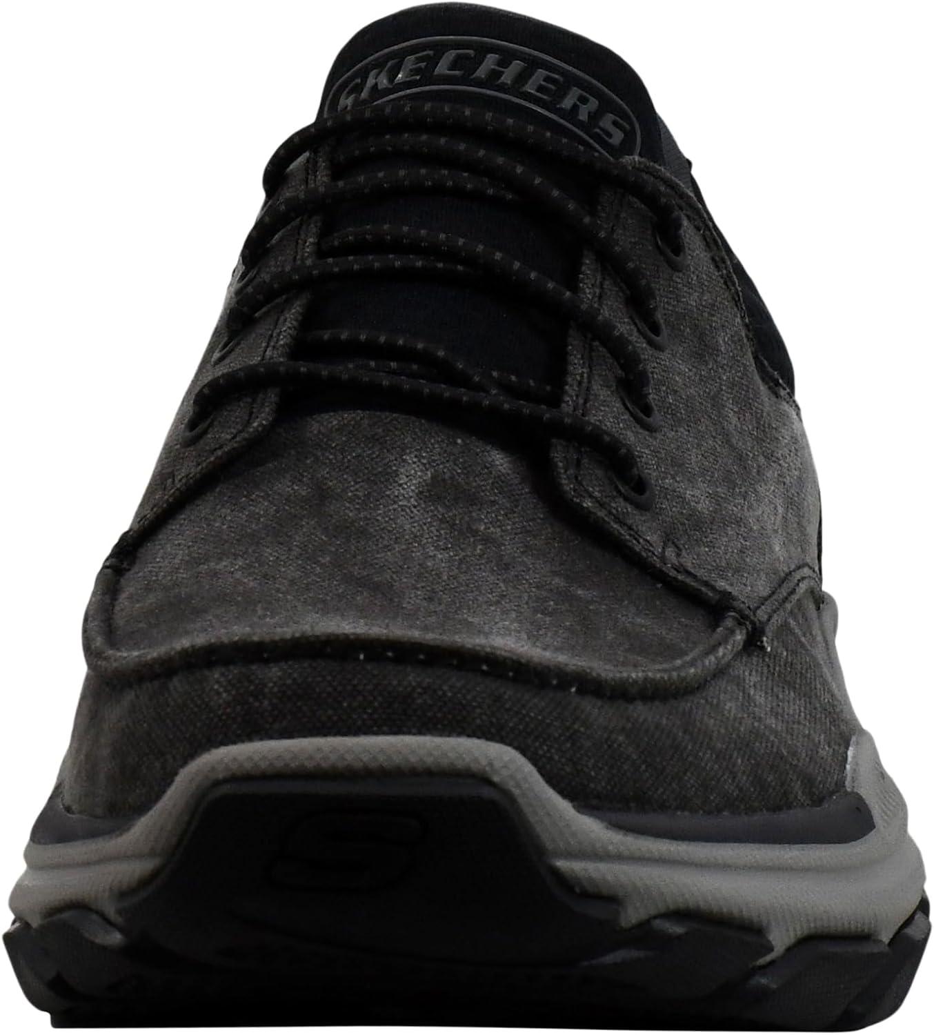 imageSkechers Mens RespectedLoleto Moc Toe Bungee Lace Slip OnBlackGrey