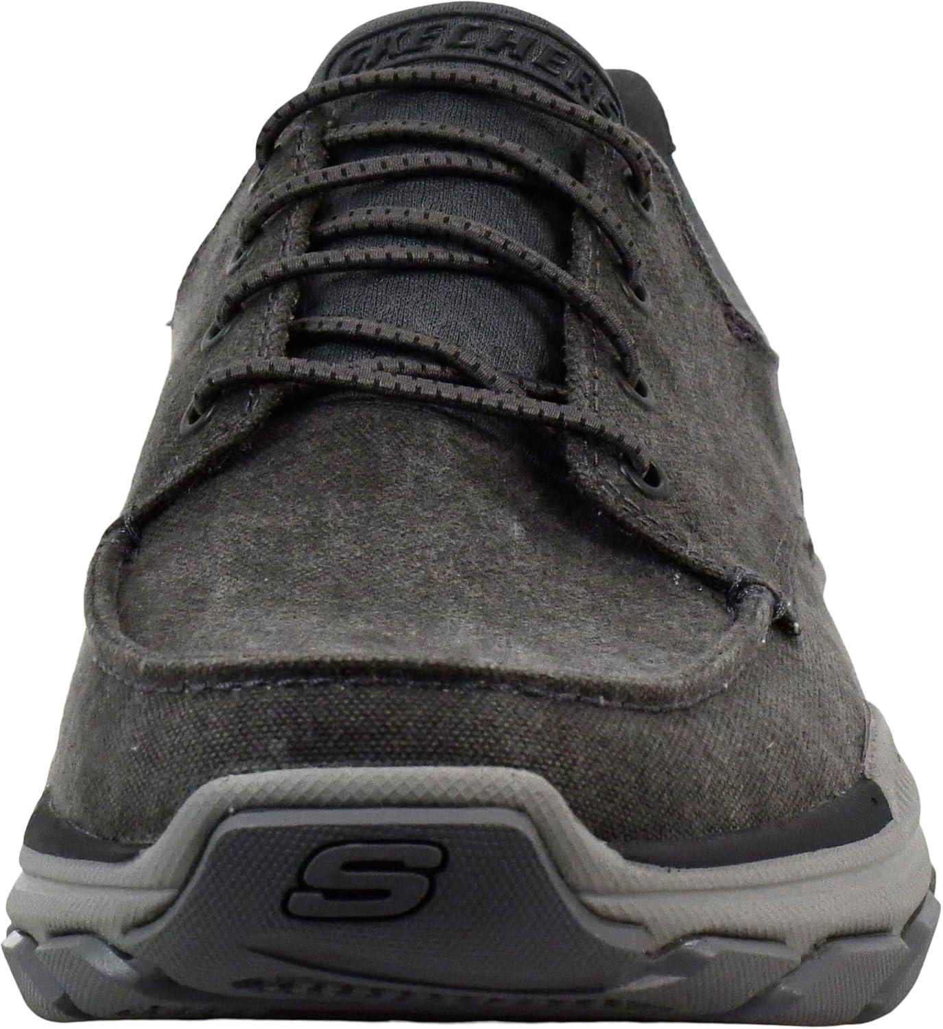 imageSkechers Mens RespectedLoleto Moc Toe Bungee Lace Slip OnCharcoal
