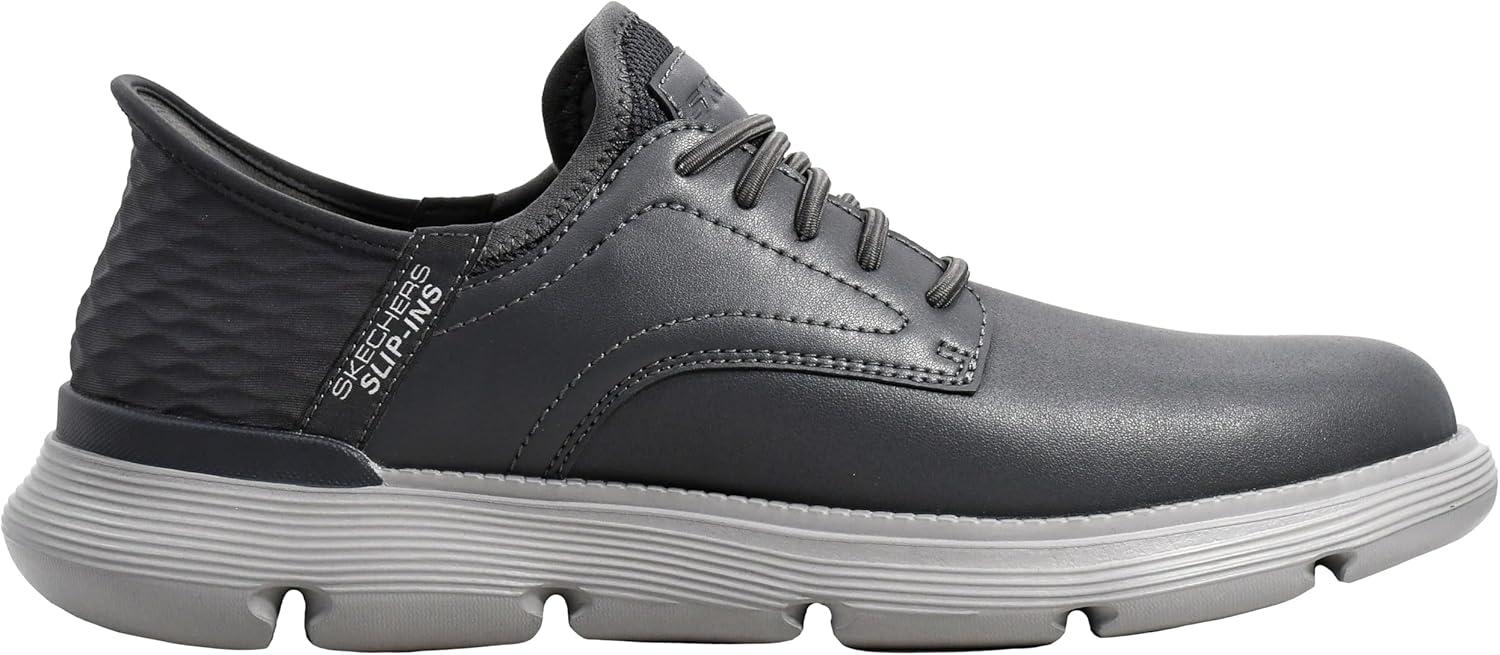 imageSkechers Mens Slipins Garza Gervin Casual SlipOn ShoesCharcoal