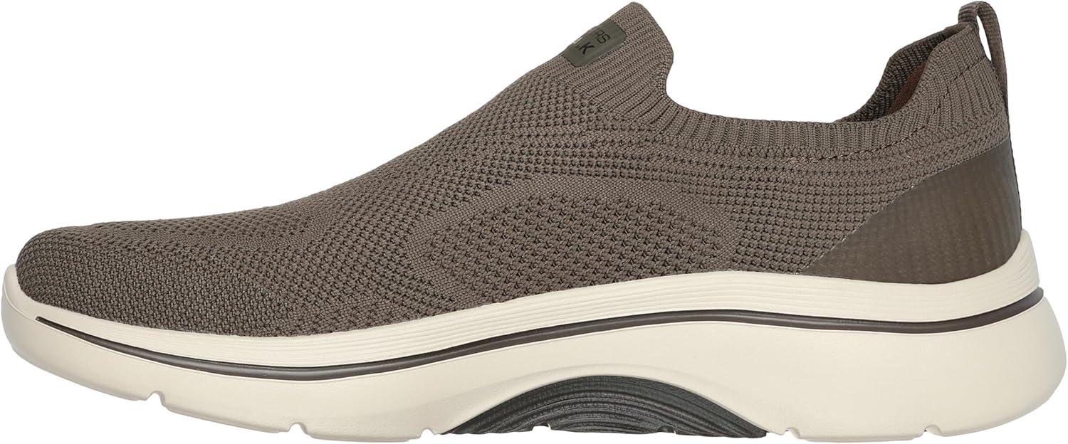 imageSkechers Mens Ultra Flex 30 Smooth Step Hands Free SlipIn ShoesTaupe Knitted
