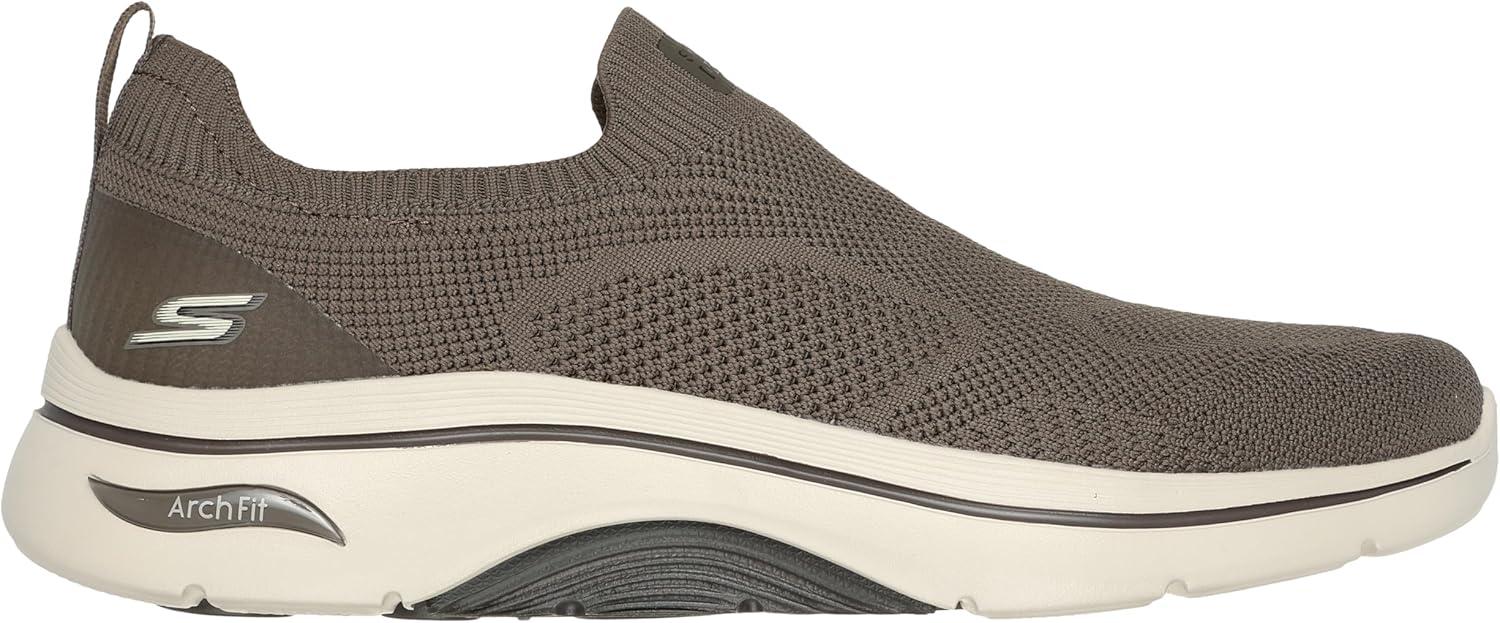 imageSkechers Mens Ultra Flex 30 Smooth Step Hands Free SlipIn ShoesTaupe Knitted